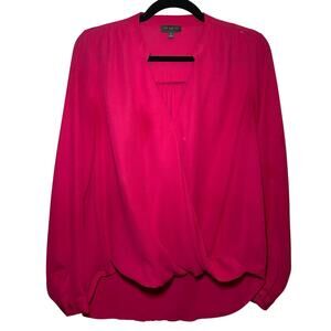 The Limited - Bright Pink Long Sleeve Blouse - Women's M
